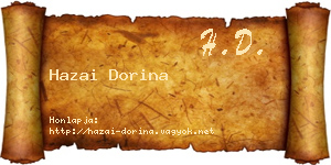 Hazai Dorina névjegykártya